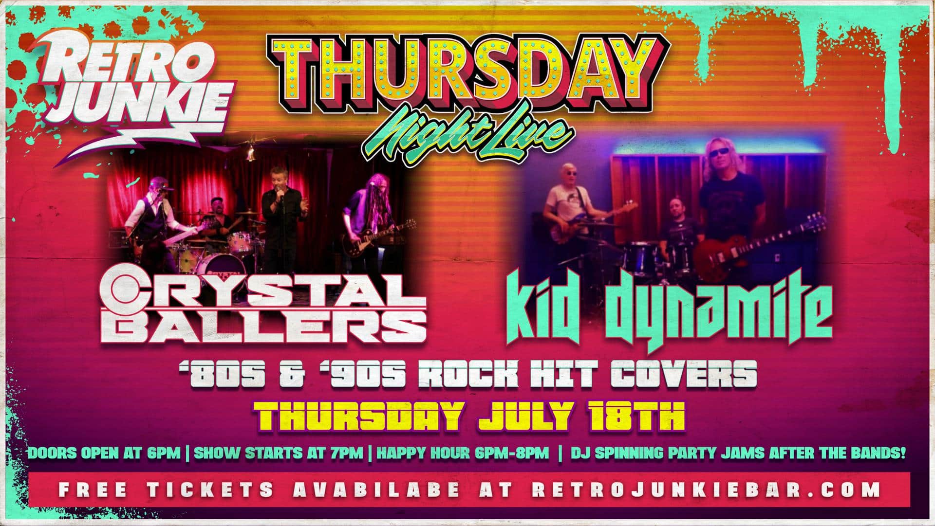 CRYSTAL BALLERS + KID DYNAMITE (Rock Hit Covers)... LIVE! Free w/ RSVP ...